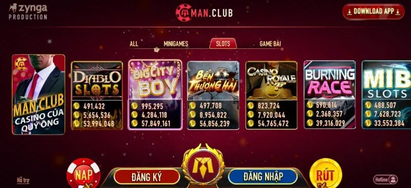 Danh sách sản phẩm Manclub