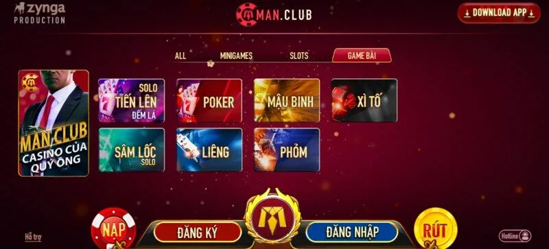 Danh sách sản phẩm Manclub